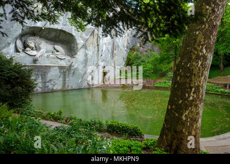 Mourir monument du Lion à Lucerne, Suisse, Europe Banque D'Images