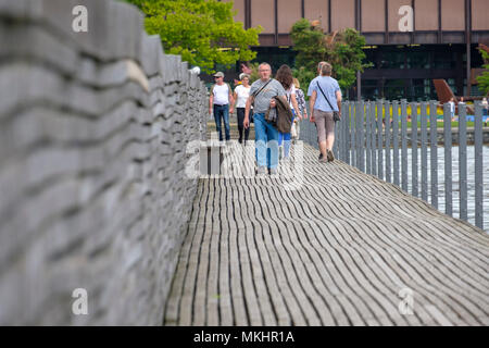 Holzbrücke Rapperswil-Hurden - passerelle en bois de Rapperswill à Hurden Banque D'Images