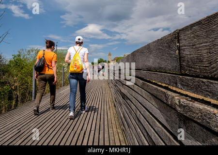 Holzbrücke Rapperswil-Hurden - passerelle en bois de Rapperswill à Hurden Banque D'Images