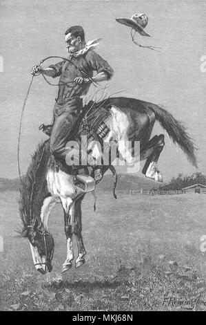 Un homme Rodeo Banque D'Images