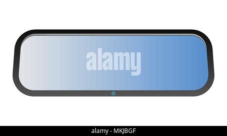 Le rétroviseur de la voiture Illustration de Vecteur