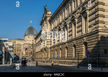 La haute école des arts, Dresden Albertinum et lipsiusbau Albertinum, und der Lipsiusbau Kunsthochschule, Dresde Banque D'Images