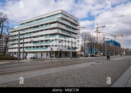 Postplatz, nouvelles constructions, Dresde, Neubebauung Banque D'Images