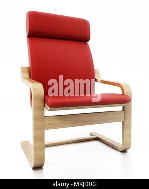 TV moderne président isolé sur fond blanc. 3D illustration. Banque D'Images