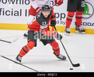 Herning, Danemark, 07 mai 2018. Coupe du monde de hockey 2018, Herning, Mai 07, 2018 Matt BARZAL, pouvez 13 CANADA - DANEMARK 7-1 Coupe du monde hockey sur glace 2018 DEB , à Herning, Danemark, 07 mai 2018 © Peter Schatz / Alamy Live News Banque D'Images