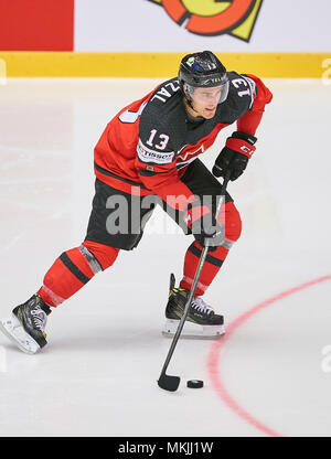 Herning, Danemark, 07 mai 2018. Coupe du monde de hockey 2018, Herning, Mai 07, 2018 Matt BARZAL, pouvez 13 CANADA - DANEMARK 7-1 Coupe du monde hockey sur glace 2018 DEB , à Herning, Danemark, 07 mai 2018 © Peter Schatz / Alamy Live News Banque D'Images