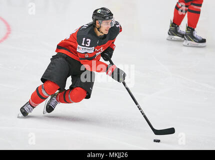 Herning, Danemark, 07 mai 2018. Coupe du monde de hockey 2018, Herning, Mai 07, 2018 Matt BARZAL, pouvez 13 CANADA - DANEMARK 7-1 Coupe du monde hockey sur glace 2018 DEB , à Herning, Danemark, 07 mai 2018 © Peter Schatz / Alamy Live News Banque D'Images