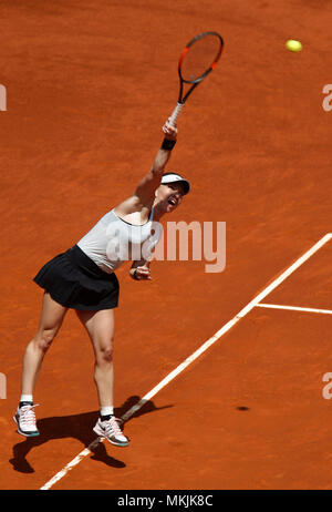 Madrid, Espagne. 8 mai 2018. Mutua Madrid Open 2018 de tennis. (Photo : José Cuesta/261/Cordon presse). Correspondance entre : Simona (ROU) et Elise Martens (BEL). Credit : CORDON PRESS/Alamy Live News Banque D'Images