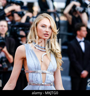 Cannes, France. 8 mai, 2018. Romee Strijd lors de la cérémonie d'ouverture de Gala TOUT LE MONDE LE SAIT, le mardi 8 mai 2018 dans le cadre du 71e Festival International du Film de Cannes s'est tenue au Palais des Festivals, Cannes. Sur la photo : Romee Strijd. Photo par Julie Edwards Photo par : Julie Edwards. Credit : Julie Edwards/Alamy Live News Banque D'Images