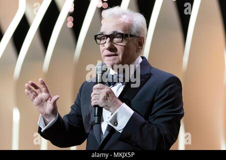 Cannes, France. Le 08 mai, 2018. Martin Scorsese assiste à la cérémonie d'ouverture du 71e Festival du Film de Cannes au Palais des Festivals de Cannes, France, le 08 mai 2018. Dans le monde d'utilisation | Banque D'Images