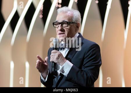 Cannes, France. Le 08 mai, 2018. Martin Scorsese assiste à la cérémonie d'ouverture du 71e Festival du Film de Cannes au Palais des Festivals de Cannes, France, le 08 mai 2018. Dans le monde d'utilisation | Banque D'Images