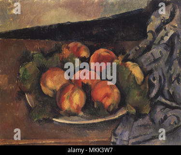 Plat de Pêches Banque D'Images