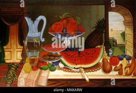 Fruits sur une Table Banque D'Images