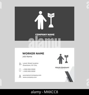 Modèle de conception de carte de visite professionnelle de musicien, la visite de votre entreprise, vecteur d'identité horizontale moderne Illustration de Vecteur