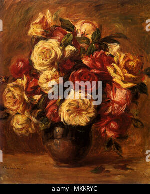 Vase de Roses plein Banque D'Images