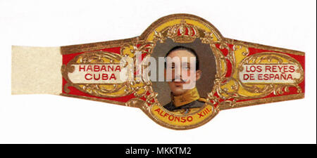 Alfonso XIII Cigar Band Banque D'Images