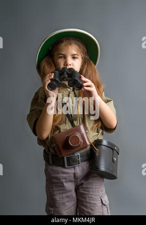 Fille en uniforme tropical Banque D'Images