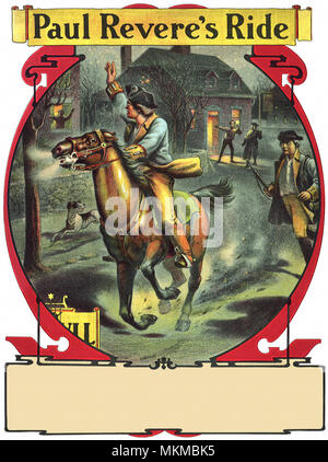 Paul Revere Ride. 1775. Banque D'Images