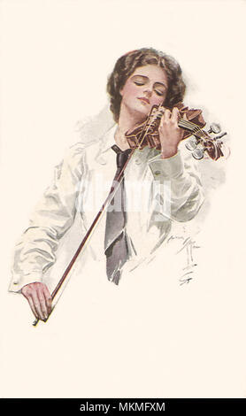 Violoniste femelle Banque D'Images