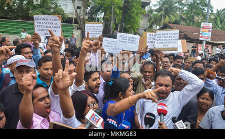 Guwahati, Inde. 07Th Mai, 2018. Les représentants de 134 organisations internationales et divers individus et célébrités soumettre leurs protocoles contre le projet de la citoyenneté (Amendment) Bill, 2016 avant le Comité parlementaire mixte (CPM). Selon eux, le projet de loi que l'Assam et a dit que le projet de loi une fois adoptée va mettre l'existence du peuple autochtone de l'Assam à un risque. Crédit : David Talukdar/Pacific Press/Alamy Live News Banque D'Images