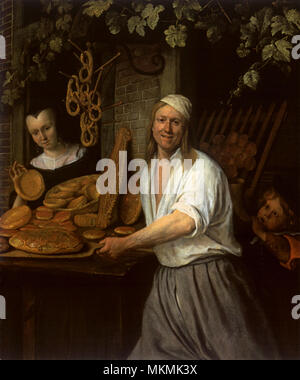 Baker et Femme Banque D'Images