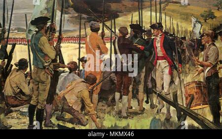 Bataille de Bunker Hill. Charlestown. 1775 Banque D'Images