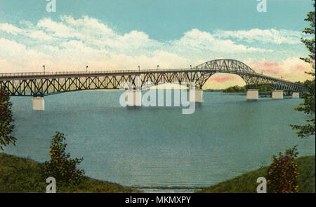 Le lac Champlain Bridge Banque D'Images