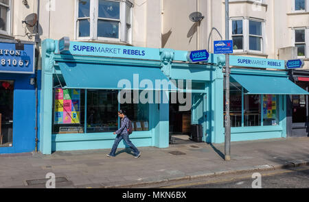 HISBE Supermarché rebelles - 'comment il devrait être ' eco friendly supermarket à Brighton Banque D'Images