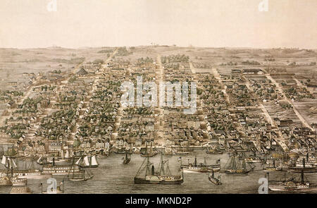Bird's Eye View of Alexandria, Virginia 1863 Banque D'Images