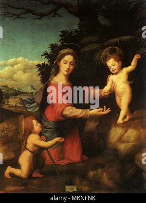Vierge à l'enfant avec le jeune Saint Jean-Baptiste Banque D'Images