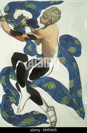 Portrait de Vaslav Nijinsky dans 'L'Après-midi d'un Faune' Banque D'Images