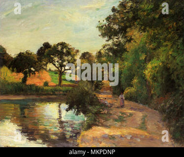 Camille PISSARRO (1830 - 1903) l'étang à Montfoucault - Collection