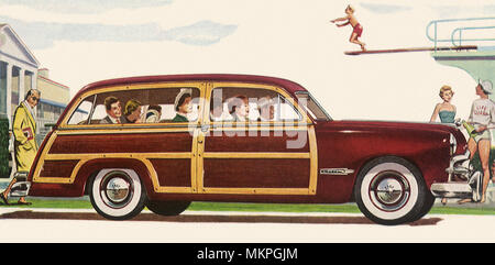 1949 Ford Custom Station Wagon Banque D'Images