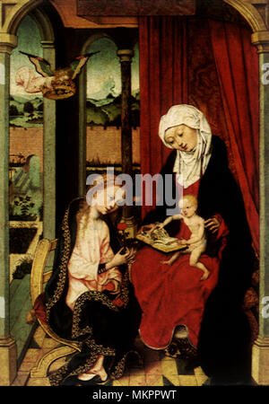 Vierge à l'Enfant avec sainte Anne Banque D'Images