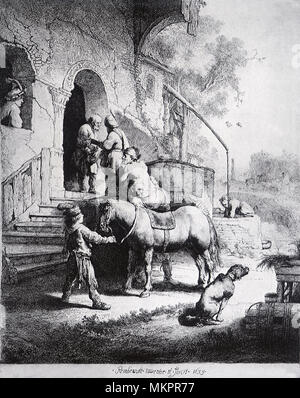 Le Bon Samaritain à l'Inn Banque D'Images