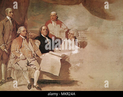 Chef indien, Mohawk Joseph Brant et Guy Johnson 1783 Banque D'Images