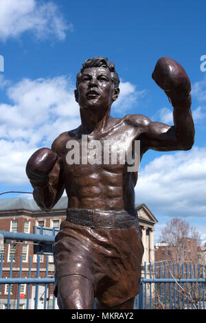 Tony Demarco (de Champion du Monde - 1955) statue à Boston, Massachusetts, USA Banque D'Images