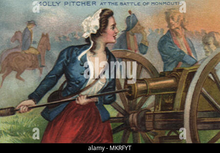 Molly Pitcher à la bataille de Monmouth Banque D'Images