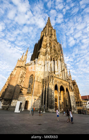 Ulm, Allemagne. L'Ulm (Ulmer Münster), un temple luthérien et plus grande église dans le monde Banque D'Images