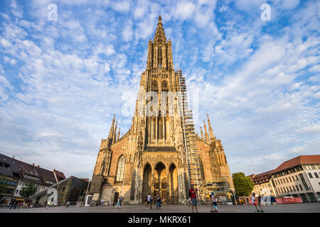 Ulm, Allemagne. L'Ulm (Ulmer Münster), un temple luthérien et plus grande église dans le monde Banque D'Images