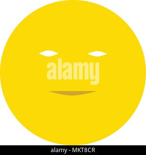 Smiley icône plate, isolé sur fond blanc Illustration de Vecteur