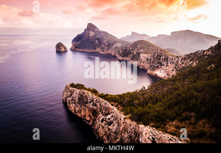 Cap Formentor au lever du soleil, Majorque Banque D'Images