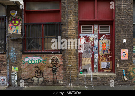 L'Art de la rue, Blackall Street, London, EC2, la Grande-Bretagne. Banque D'Images