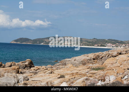 Les roches de galets à Thassos island Banque D'Images