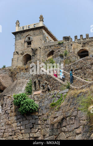 Fort Golkonda Hyderabad, Inde, Banque D'Images