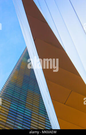 L'architecture de verre et d'acier spectaculaire à l'Aria Resort and Fan tour au centre-ville de Las Vegas NEVADA USA Banque D'Images