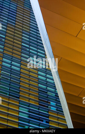 L'architecture de verre et d'acier spectaculaire à l'Aria Resort and Fan tour au centre-ville de Las Vegas NEVADA USA Banque D'Images