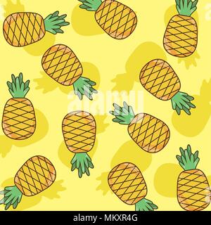 Motif de fond ananas Illustration de Vecteur