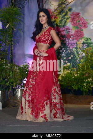 Mumbai, Inde. 08 mai, 2018. L'actrice de Bollywood Katrina kaif assister à la réception de mariage de l'actrice Sonam Kapoor et Anand Ahuja à hotel Leela Mumbai. Azhar Khan/Alamy Live News Banque D'Images