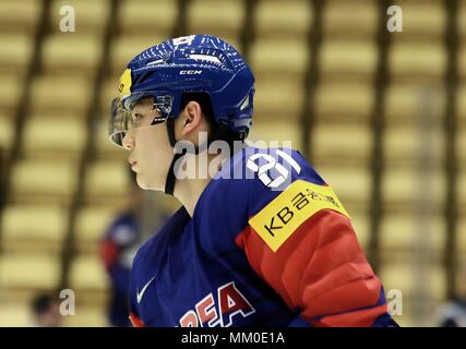 9 mai 2018 - Herning, Danemark - Changhyun LEE (KOR), .le 09 mai 2018, Championnat du Monde de Hockey sur glace 2018, l'Allemagne contre la Corée, Jyske Bank Boxen, Herning, Danemark, (Crédit Image : © Wolfgang Fehrmann via Zuma sur le fil) Banque D'Images